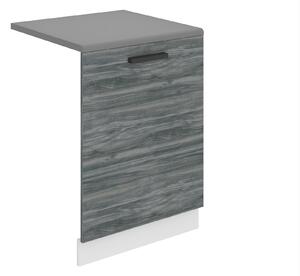 Panel na myčku Belini Premium Full Version zakrytý 60 cm šedý antracit Glamour Wood s pracovní deskou