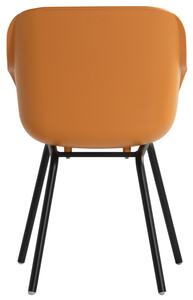 Sophie Rondo Elegance - jídelní plastová židle Hartman s alu podnoží Sophie - barva židle: indian orande