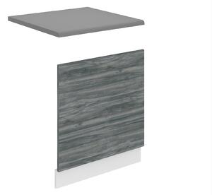 Panel na myčku Belini Premium Full Version odkrytý 60 cm šedý antracit Glamour Wood s pracovní deskou