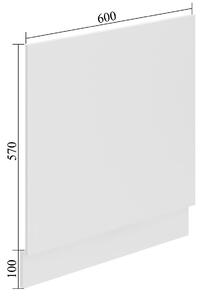 Panel na myčku Belini Premium Full Version odkrytý 60 cm bílý lesk s pracovní deskou