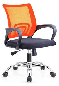 Kancelářská otočná židle s područkami ve více barvách - oranžová
