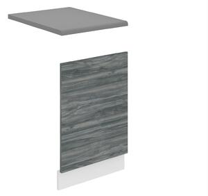 Panel na myčku Belini Premium Full Version odkrytý 45 cm šedý antracit Glamour Wood s pracovní deskou
