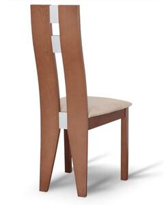 Dřevěná židle, třešeň / látka béžová, BONA