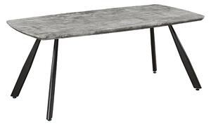 Jídelní stůl, beton / černá, 180x90 cm, ADELON