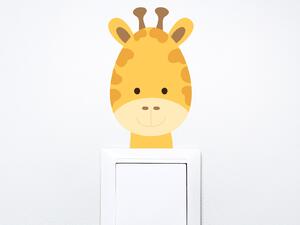 Barevná žirafa na vypínač 8 x 13 cm