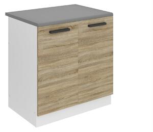 Kuchyňská skříňka Belini Premium Full Version dřezová 80 cm dub sonoma s pracovní deskou