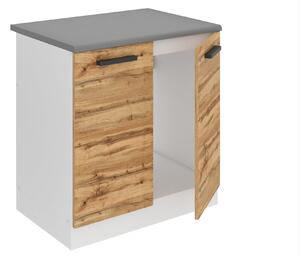 Kuchyňská skříňka Belini Premium Full Version dřezová 80 cm dub wotan s pracovní deskou