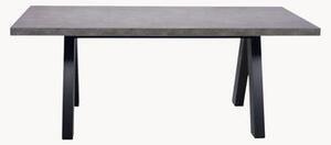 Rozkládací jídelní stůl v betonovém vzhledu Apex, 200-250 x 100 cm