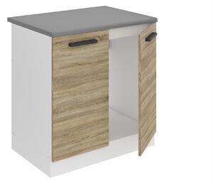 Kuchyňská skříňka Belini Premium Full Version dřezová 80 cm dub sonoma s pracovní deskou
