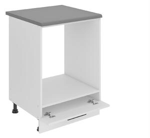 Kuchyňská skříňka Belini Premium Full Version spodní pro vestavnou troubu 60 cm bílý mat s pracovní deskou