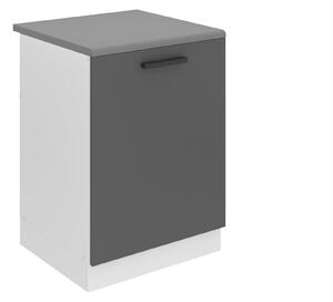 Kuchyňská skříňka Belini Premium Full Version dřezová 60 cm šedý mat s pracovní deskou