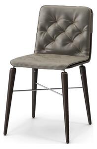 BONTEMPI - Čalouněná židle KATE s dřevěnou podnoží
