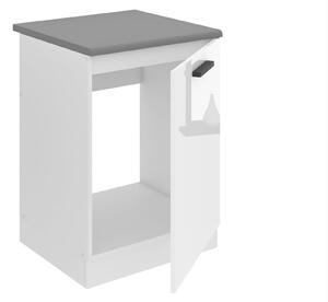 Kuchyňská skříňka Belini Premium Full Version dřezová 60 cm bílý lesk s pracovní deskou