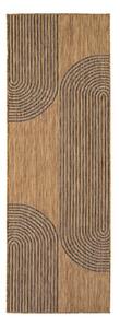 Černý/hnědý vnitřní a venkovní běhoun 80x250 cm Mira 1453 – Ayyildiz Carpets