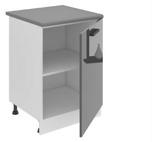 Kuchyňská skříňka Belini Premium Full Version spodní 60 cm šedý lesk s pracovní deskou