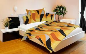 Karoline (Staňková) Ložní povlečení bavlna Karoline abstrakce oranžová rozměry: 140x200cm + 70x90cm