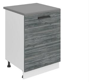Kuchyňská skříňka Belini Premium Full Version spodní 60 cm šedý antracit Glamour Wood s pracovní deskou