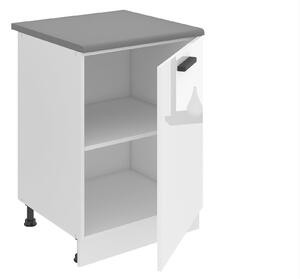 Kuchyňská skříňka Belini Premium Full Version spodní 60 cm bílý lesk s pracovní deskou