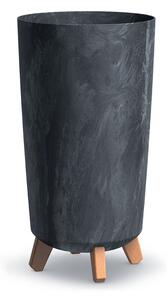 Prosperplast Květináč GRACIA TUBUS SLIM BETON EFFECT 23,9 cm antracit