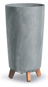 Prosperplast Květináč GRACIA TUBUS SLIM BETON EFFECT 23,9 cm šedý
