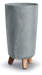 Prosperplast Květináč GRACIA TUBUS SLIM BETON EFFECT 19,5 cm šedý
