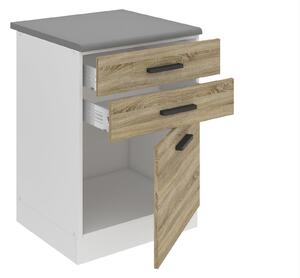 Kuchyňská skříňka Belini Premium Full Version spodní se zásuvkami 60 cm dub sonoma s pracovní deskou