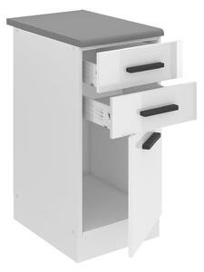Kuchyňská skříňka Belini Premium Full Version spodní se zásuvkami 40 cm bílý lesk s pracovní deskou