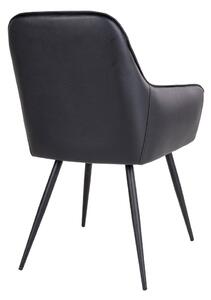 House Nordic Jídelní židle z PU, černá s černými nohami, HN1223 (Černá)
