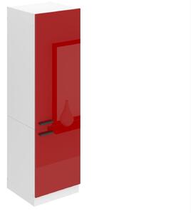Vysoká kuchyňská skříňka Belini Premium Full Version na vestavnou lednici 60 cm červený lesk