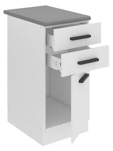 Kuchyňská skříňka Belini Premium Full Version spodní se zásuvkami 40 cm bílý mat s pracovní deskou