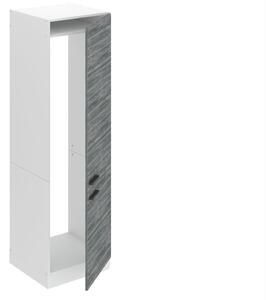 Vysoká kuchyňská skříňka Belini Premium Full Version na vestavnou lednici 60 cm šedý antracit Glamour Wood