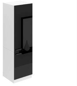 Vysoká kuchyňská skříňka Belini Premium Full Version na vestavnou lednici 60 cm černý lesk