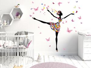 Tančící květinová dívka arch 100 x 69 cm