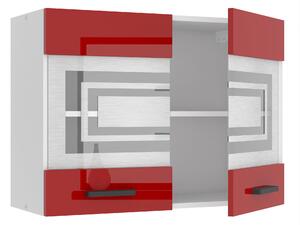 Kuchyňská skříňka Belini Premium Full Version horní 80 cm červený lesk