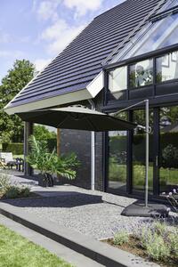 Zahradní slunečník Hartman Shadowflex 300cm s bočním stíněním Barva: royal grey