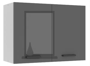 Kuchyňská skříňka Belini Premium Full Version horní 80 cm šedý lesk
