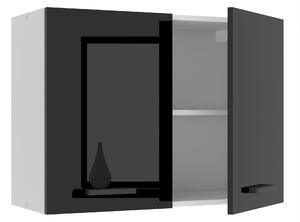 Kuchyňská skříňka Belini Premium Full Version horní 80 cm černý lesk