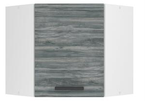 Kuchyňská skříňka Belini Premium Full Version horní rohová 60 cm šedý antracit Glamour Wood