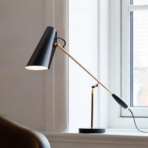 Northern Birdy - stolní lampa v černé/mosazi