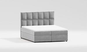 Šedá čalouněná dvoulůžková postel s úložným prostorem 200x200 cm Flip – Ropez