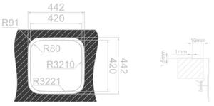 Nerezový dřez Sinks BAHIA 440 V 0,8mm trojmontáž leštěný