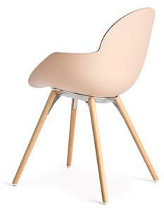 INFINITI - Židle COOKIE čalouněná s dřevěnou podnoží