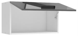 Kuchyňská skříňka Belini Premium Full Version nad digestoř 60 cm šedý lesk
