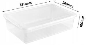 Keeeper Úložný box s víkem (má dvě funkce) BEA Clearbox 8L, 39 x 26,5 x 10 cm