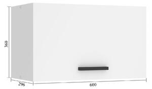 Kuchyňská skříňka Belini Premium Full Version nad digestoř 60 cm bílý lesk