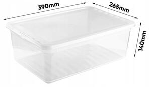 Keeeper Úložný box s víkem (má 2 funkce) BEA Clearbox 11L, 39 x 29,5 x 16 cm
