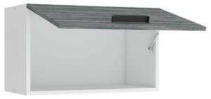 Kuchyňská skříňka Belini Premium Full Version nad digestoř 60 cm šedý antracit Glamour Wood