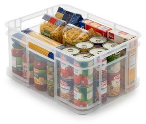 Keeeper Úložný box pro domácnost i dílnu, BRUNO XL, 28L, 43 x 35 x 24 cm, transparentní