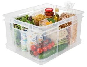 Keeeper Úložný box pro domácnost i dílnu, BRUNO XXL, 54L, 52 x 43 x 28 cm, transparentní