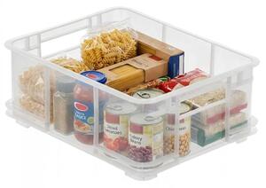 Keeeper Úložný box pro domácnost i dílnu, BRUNO L, 20,5L, 43 x 35 x 17,5 cm, transparentní